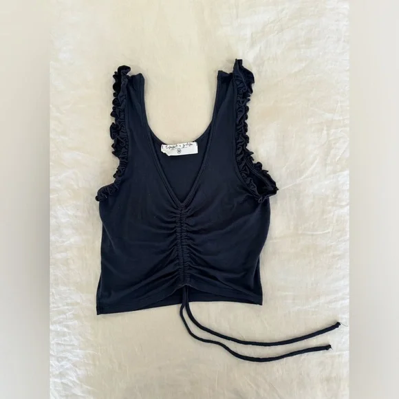 Emma & Sam Ruffle Crop Top - Picture 1 of 1